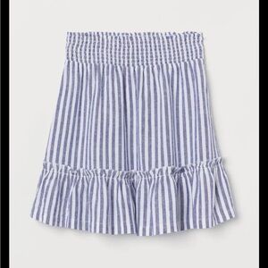 Striped Blue and White Women's Skirt
